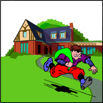 How-To-Secure-My-Front-Door: burglar running from house